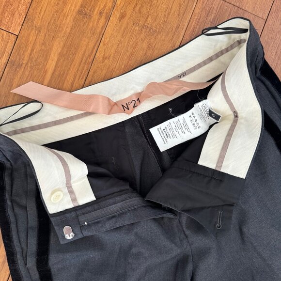 Nº 21 Wool Wide Leg Pants in Dark Grey Color - Picture 5 of 9